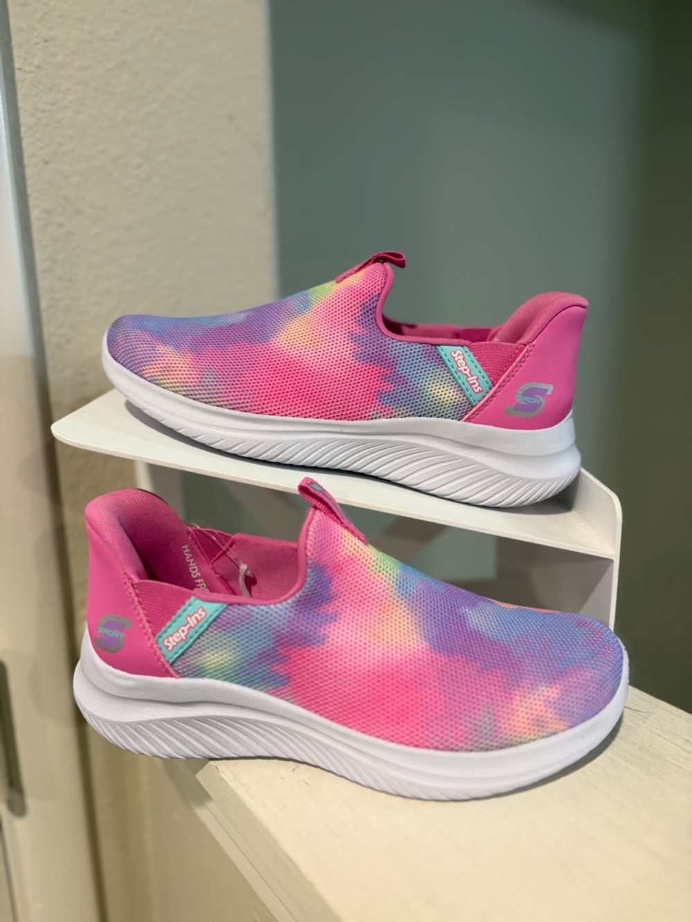 S Sport By Skechers Kids' Step-Ins Sneakers Tie Dye Slip On Cushioned NEW Sz 1